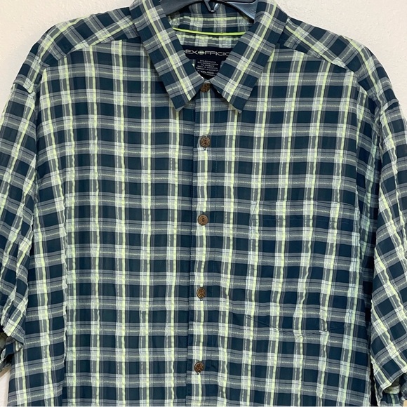 Exofficio Short Sleeve Shirt Seersucker Size XXL - Picture 3 of 10